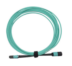 MPO to MPO Fiber Optic Patch Cord OM3 with 12fo 3.0mm for 1M/5M/10M OFNP/LSZH Aqua Type B