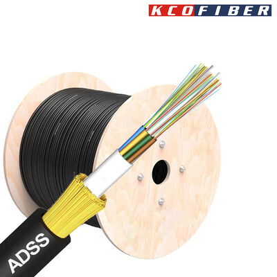 150M Span Single PE Sheath Water-proof ADSS Fiber Optic Cable for All-Dielectric Self-Supporting Aerial Networks