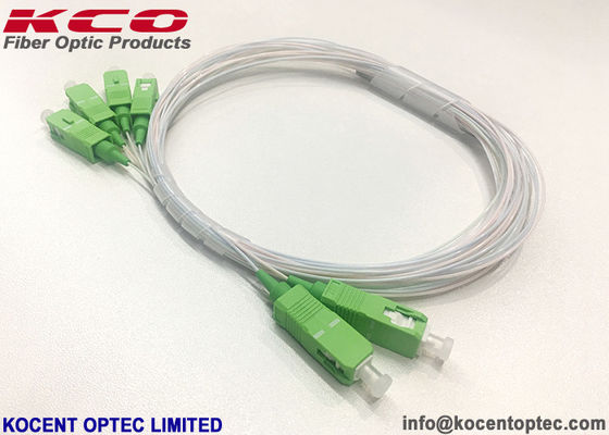 Mini Blockless Tube Type 2x4 PLC Splitter with 0.9mm Cable and 1260-1650nm Wavelength for FTTX Deployment