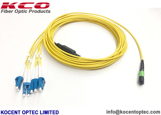 8 Fibers MPO MTP Patch Cord Single Mode G657A1 LSZH Jacket MPO Trunk Cable to LC/UPC for FTTH GPON
