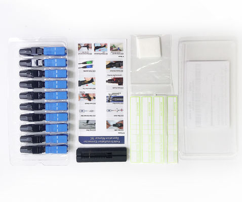 SC/UPC Optical Connector with 0.3dB Insertion Loss 4N Fiber Tension for G652 G657 Fiber