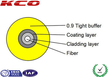 Cavo a fibre ottiche semplice dell'interno, cavo a fibre ottiche attenuato stretto di 0.9mm