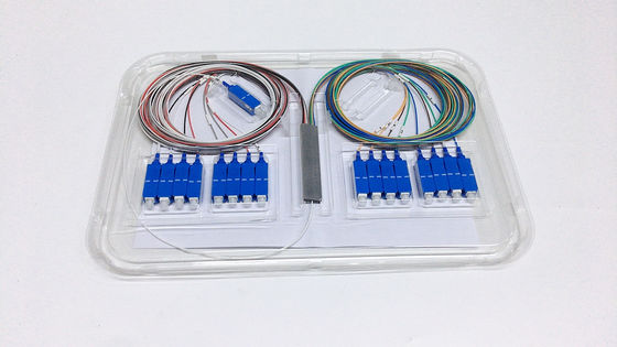 Mini Tipo 1x16 1:16 1*16 PLC Splitter ottici SC UPC APC G657A Cavo in fibra