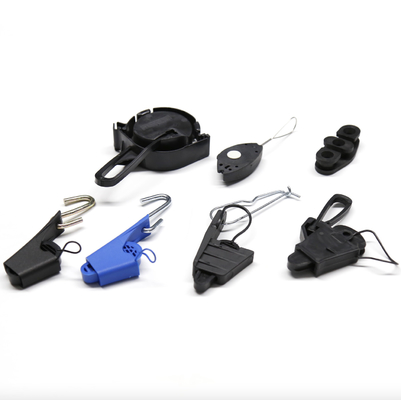 FTTH Drop Fiber Cable Anchor Clamp Fixed Drop Wire Clamp Plastic Suspension Clamp