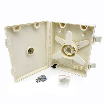 1 vassoio di fusione IP65 resistente all'acqua per parete / Polemount Fibre Optic Terminal Box con adattatore SC/LC/FC/ST