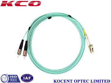 Cavo di fibra ottica duplex millimetro LC/UPC-FC/UPC 2.0mm OM3 della toppa del PVC LSZH 1.0m