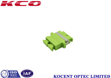 Adaptore ottico a fibra verde SC/APC con flange, con tappo antipolvere, duplex
