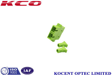 Green SC/APC Fiber Optic Adapter with 0.10dB Repeatability and Ceramic Sleeves