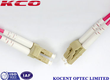 LC/PC Duplex 3.0mm Diameter OM4 50/125 Fiber Optic Patch Cable for 10G Transmission