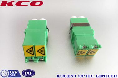 Automatic Shutter Cap Fiber Optic Adapter Duplex LC/APC Green Without Flange Coupler