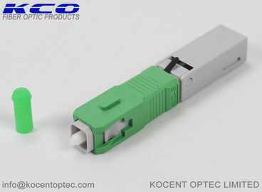 Telecom Field Installable Fiber Optic Fast Connector with 0.3dB Insertion Loss 55dB Return Loss and 3D Pass SC/APC Green