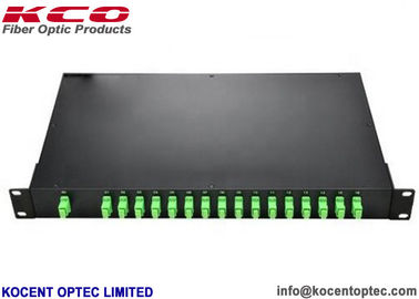 1*16 SC/APC Patch Panel Fiber Optic Splitter 19'' Rack Mount 1x16 PLC Splitter ODF