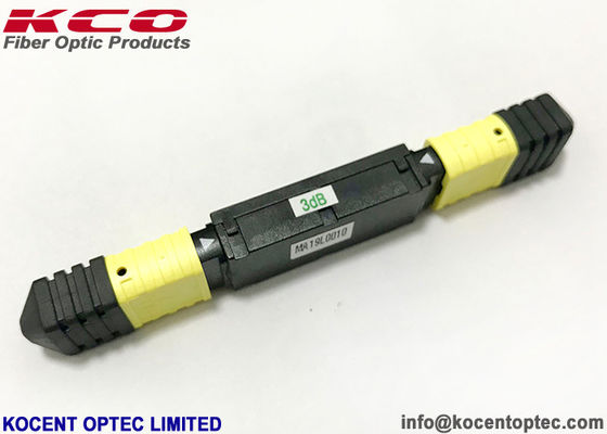 3dB MPO Attenuator with Low Insertion Loss and Yellow Housing for MPO Fiber Optic Attenuator Systems