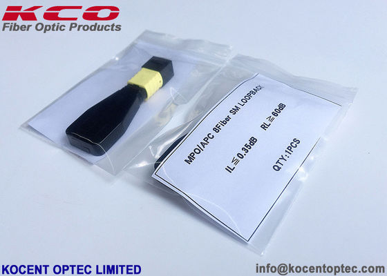 Single Mode G657A1 8 Fiber 8 Core MPO Loopback Cable Low Insertion Loss 0.2dB MTP Loopback Adapter for QSFP Testing
