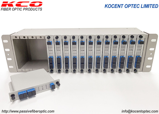 Fibra ottica 3U 19 pollici ODF 1x4 PLC Fibra Splitter Chassic Rack Mount Patch Panel 14 16 slot